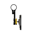 HIGHS WAVE HANDLEBAR END MIRROR, GLD