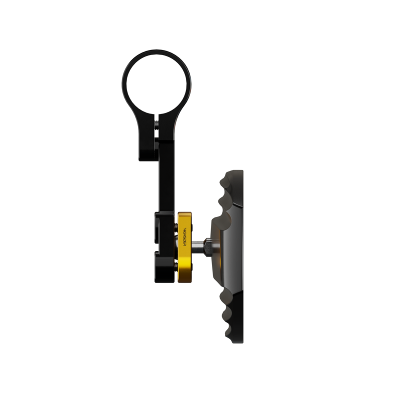 HIGHS WAVE HANDLEBAR END MIRROR, GLD