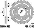 PBR RR SPROC 525 STEEL ST 4350, 45