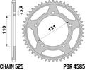 PBR RR SPROC 525 STEEL ST 4585, 45