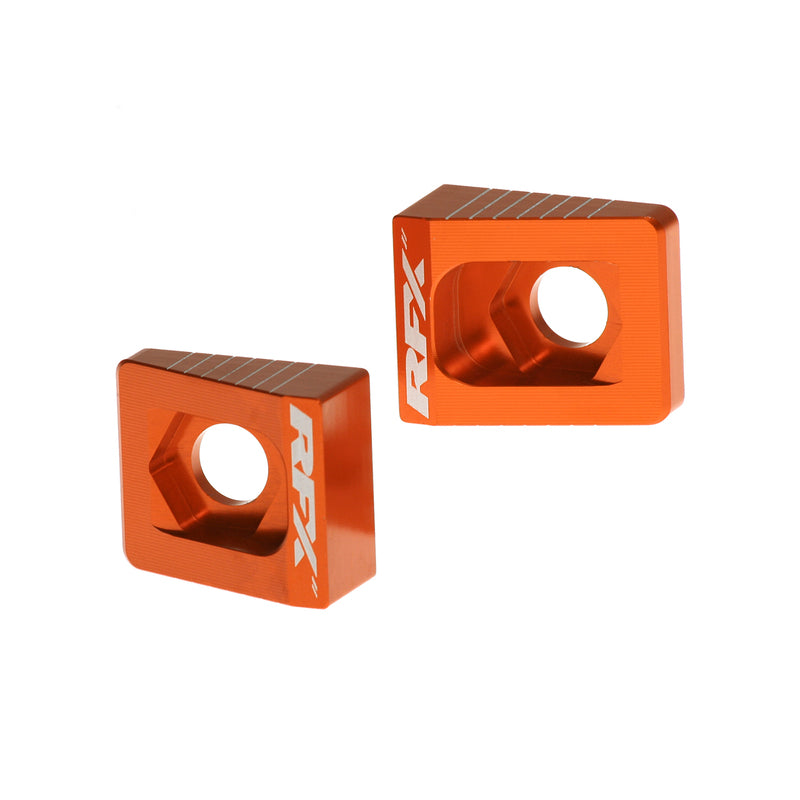 RFX PRO REAR AXLE ADJUSTER BLOCKS, ORG