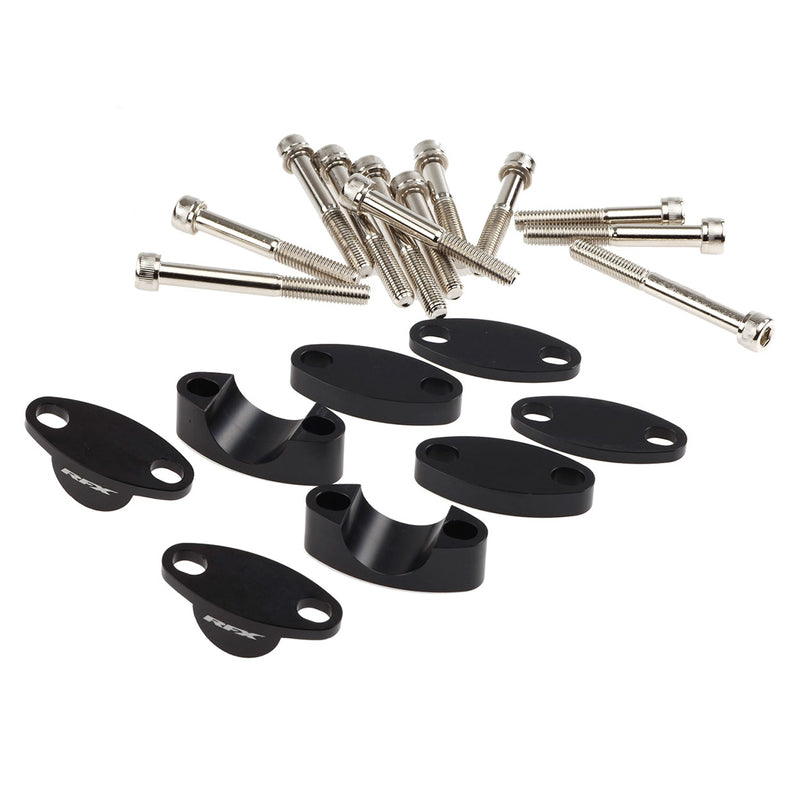 RFX RACE HANDLEBAR RISER KIT 22.2MM, BLK