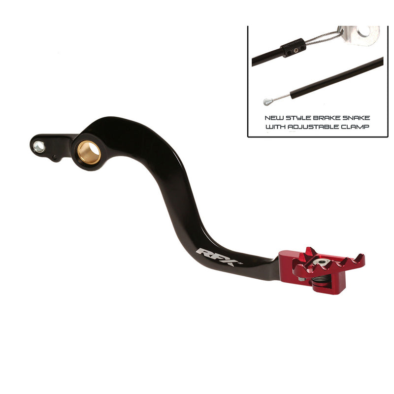 RFX PRO FLEXI-TIP BRAKE PEDAL, BLK/RED