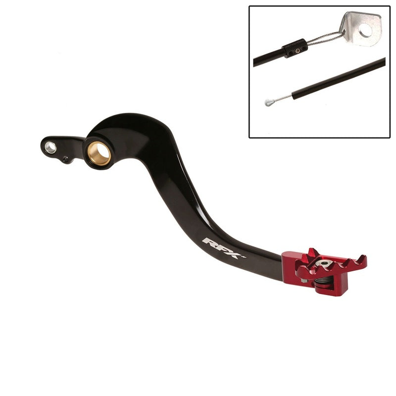 RFX PRO FLEXI-TIP BRAKE PEDAL, BLK/RED