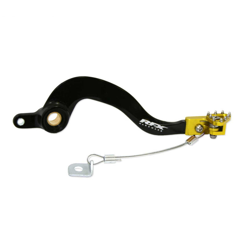 RFX PRO FLEXI-TIP BRAKE PEDAL, BLK/YEL