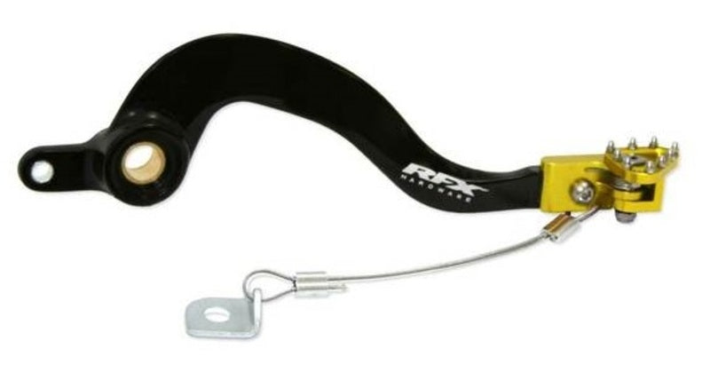 RFX PRO SOLID-TIP BRAKE PEDAL, BLK/YEL