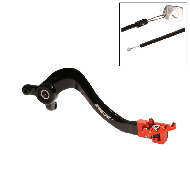 RFX PRO FLEXI-TIP BRAKE PEDAL, BLK/ORG