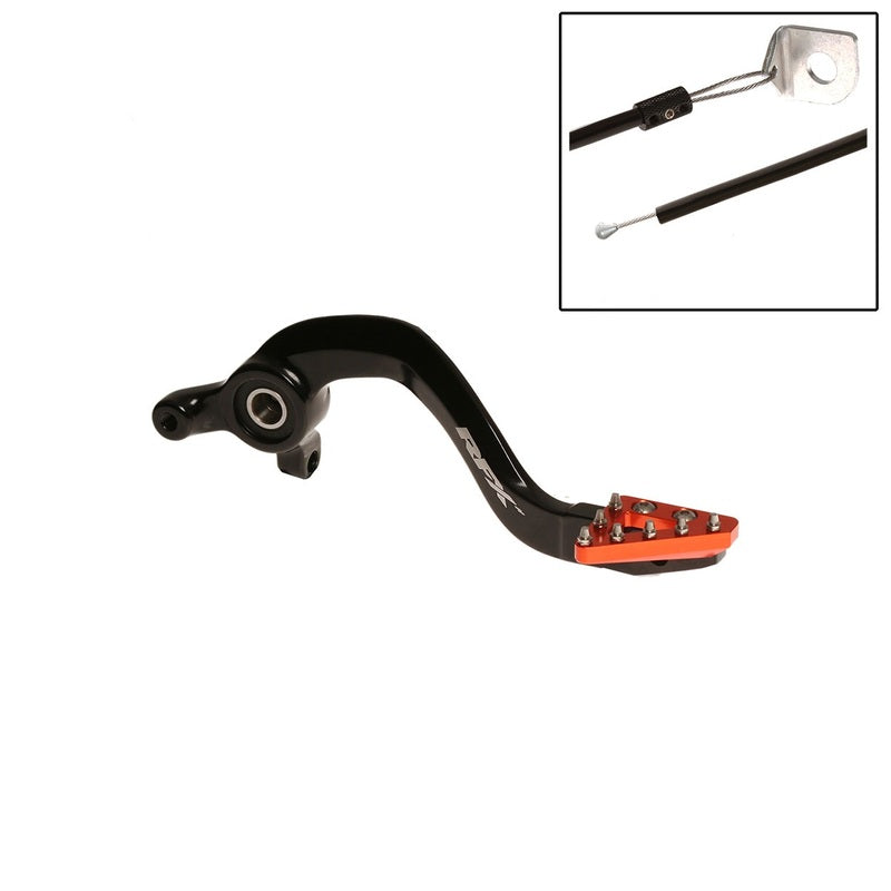 RFX PRO SOLID-TIP BRAKE PEDAL, BLK/ORG