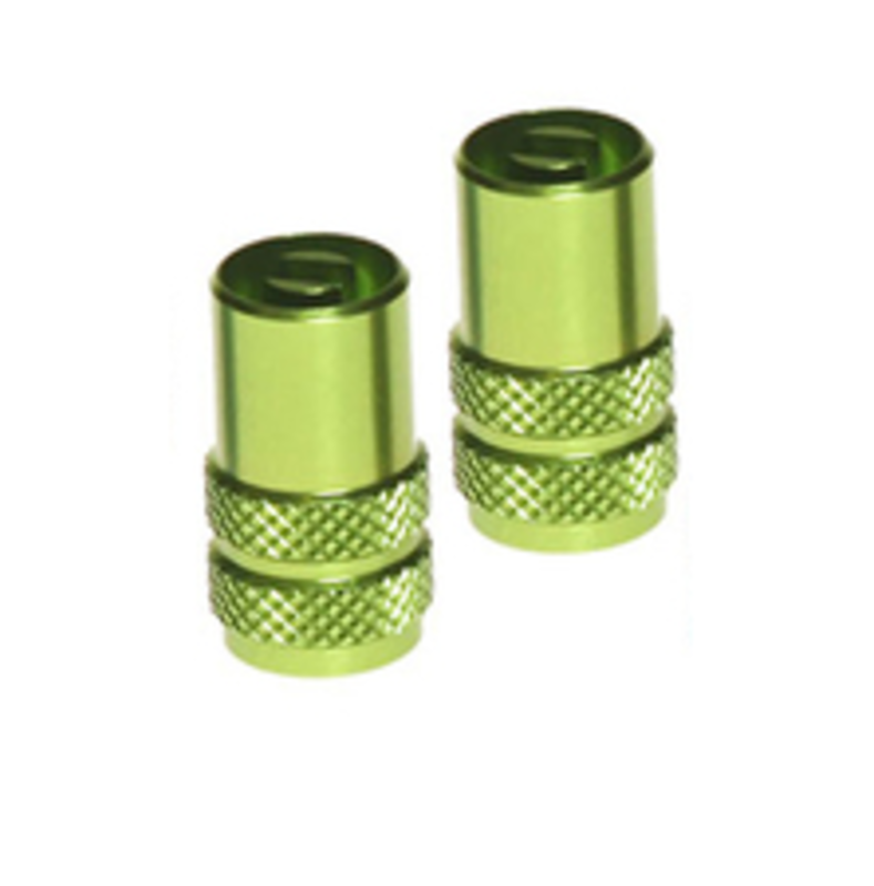 RFX SPORT VALVE CAPS INC KEY 2PCS, GRN