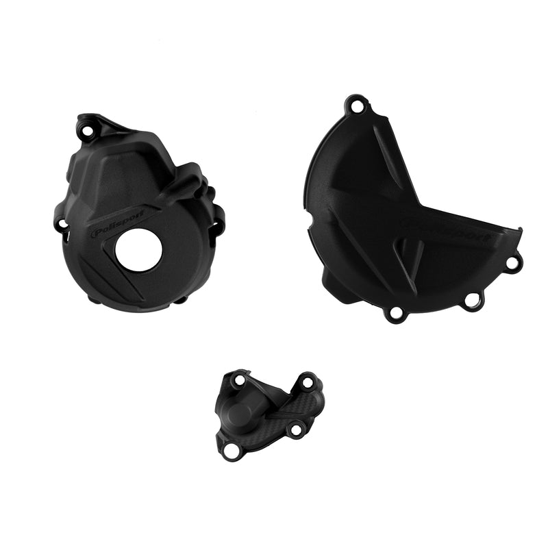 POLIS KIT CLUTCH & ALTERNATOR COVER, BLK