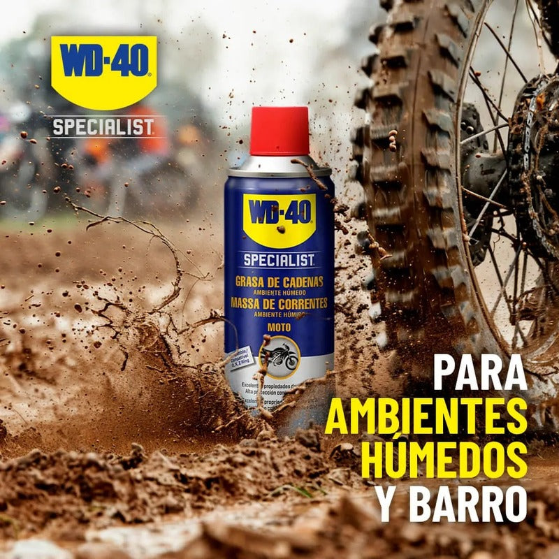 WD40 SPRAY MOTORBIKE CHAIN WAX 400ML