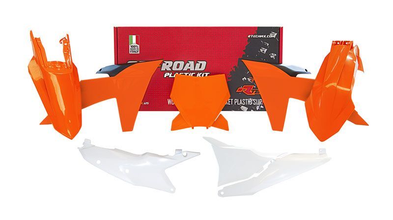 RTECH PLASTIC KIT 6 PCS , ORG/WHT