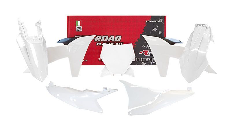 RTECH PLASTIC KIT 6 PCS , WHT/BLK