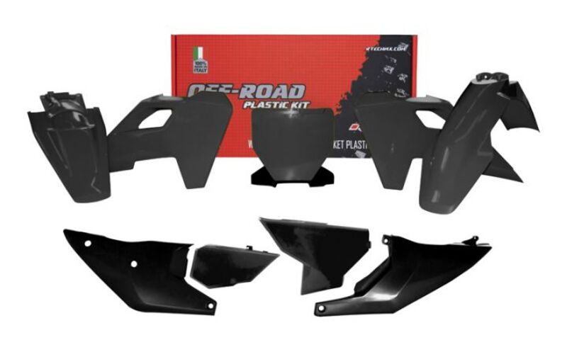 RTECH PLASTIC KIT 7 PCS, BLK/BLK