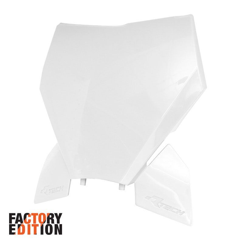 RTECH FACTORY FRONT NUMBERPLATE, WHT