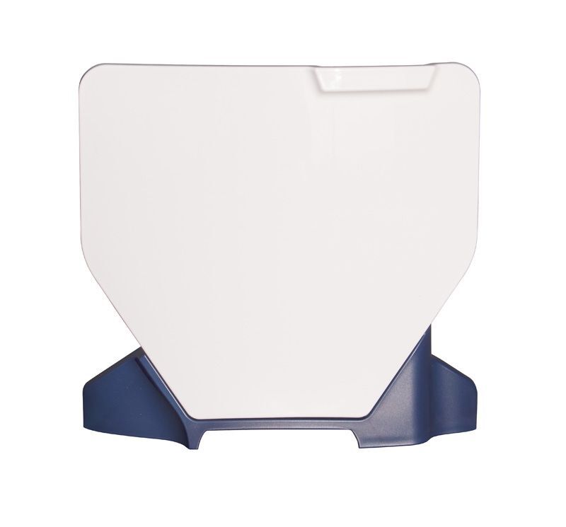 RTECH FRONT NUMBERPLATE, WHT/BLU