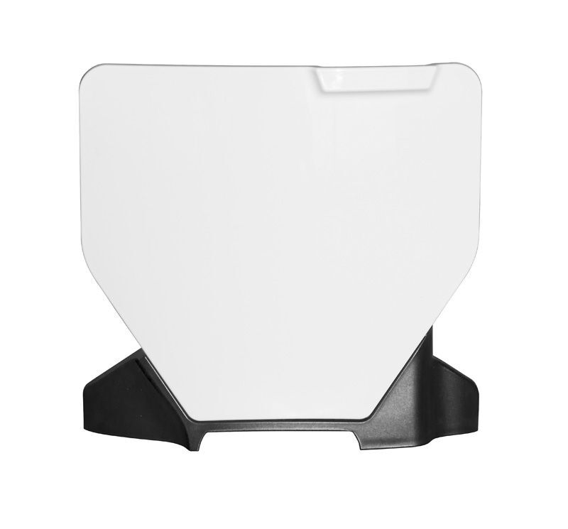 RTECH FRONT NUMBERPLATE, WHT/BLK