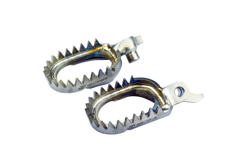 SCAR FOOT PEGS TITANE ANTI MUD