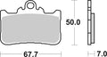 BREMB BRAKE PADS 07HO72SA SINTER METAL