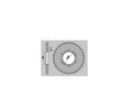 PBR RR SPROC 415 STEEL ST 404, 46, BLK
