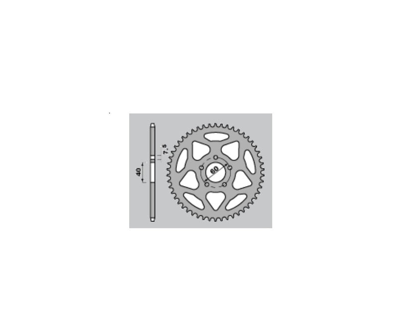 PBR RR SPROC 428 STEEL ST 4421, 53, BLK