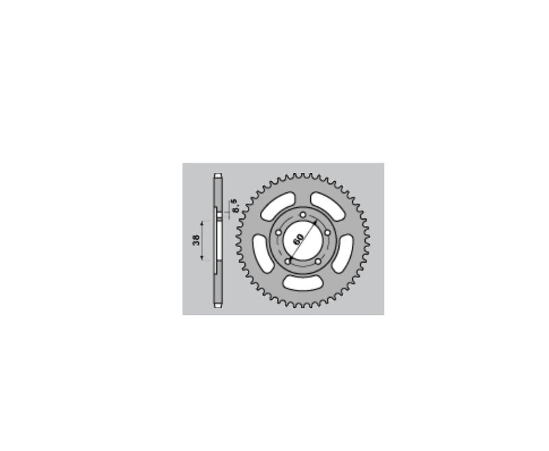 PBR RR SPROC 420 STEEL ST 4431, 44, BLK