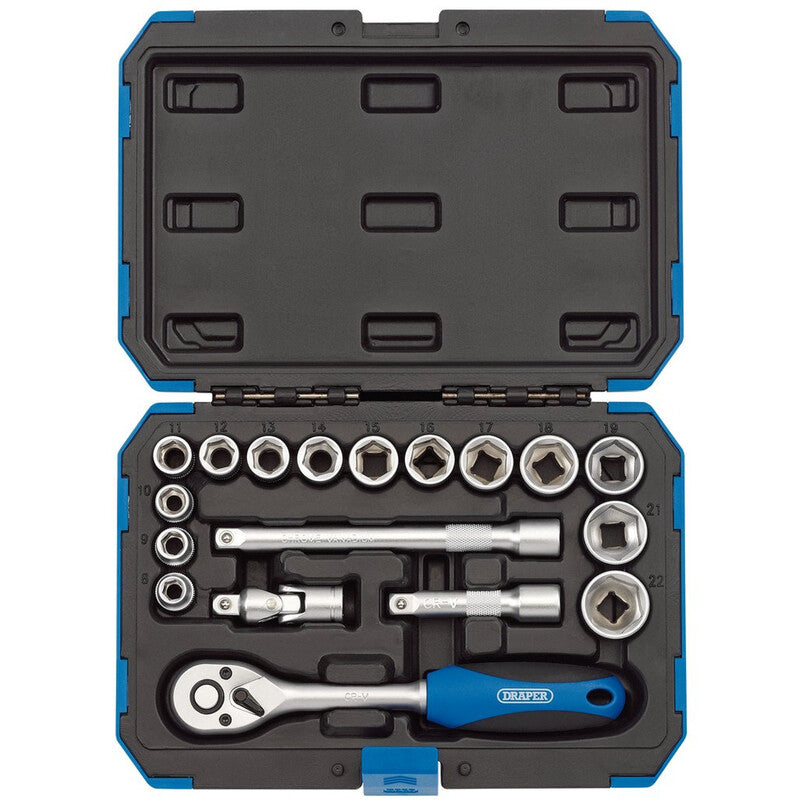 DRAPR METRIC SOCKET SET 3/8 18 PCS