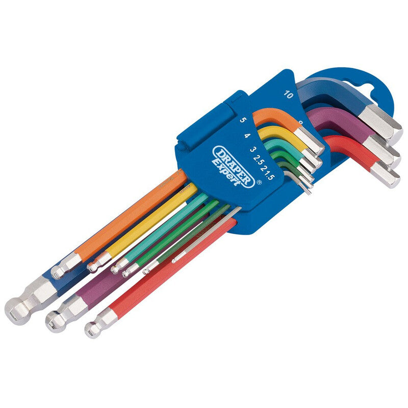 DRAPR COLOURED HEX BALL END KEY SET 9PCS