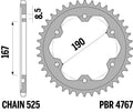 PBR RR SPROC 525 STEEL ST 4767, 50, BLK