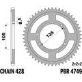 PBR RR SPROC 428 STEEL ST 4749, 69, BLK