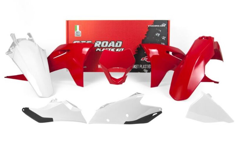 RTECH PLASTIC KIT 6 PCS , RED/WHT