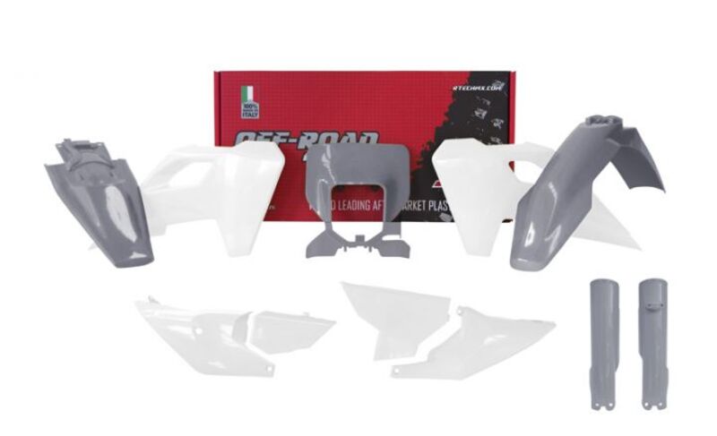 RTECH PLASTIC KIT 8 PCS, WHT/GRY