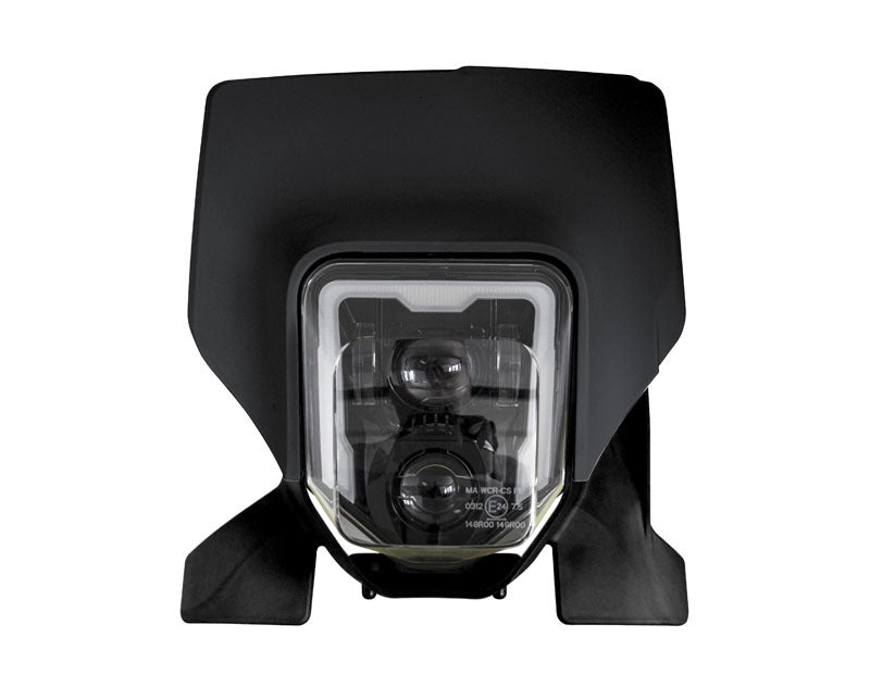 RTECH COMPLETE HSQ LED HEADLIGH, BLK/BLK