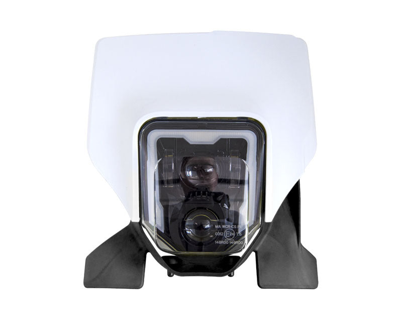 RTECH COMPLETE HSQ LED HEADLIGH, WHT/BLK