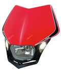 RTECH HEADLIGHT V-FACE LED, RED/BLK