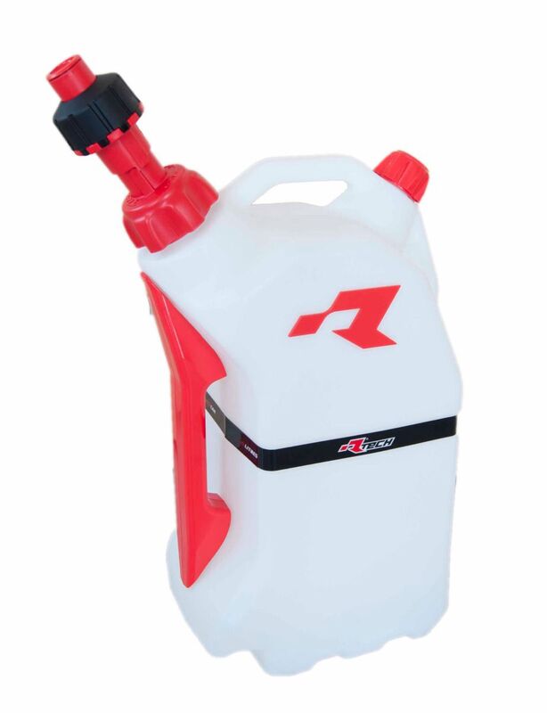 RTECH GAS CAN 15L QUICK FILL, CLR/RED