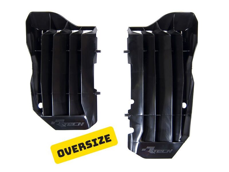 RTECH PLASTIC RAD LOUVER OVERSIZE, BLK