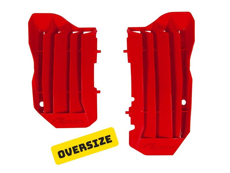 RTECH PLASTIC RAD LOUVER OVERSIZE, RED