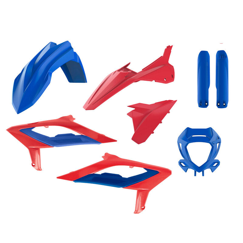 POLIS PLASTIC KIT RACING OEM, BLU/RED