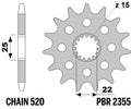 PBR FR SPROC 520 STEEL ST 2355, 15, STL