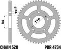 PBR RR SPROC 520 STEEL ST 4734, 41, BLK