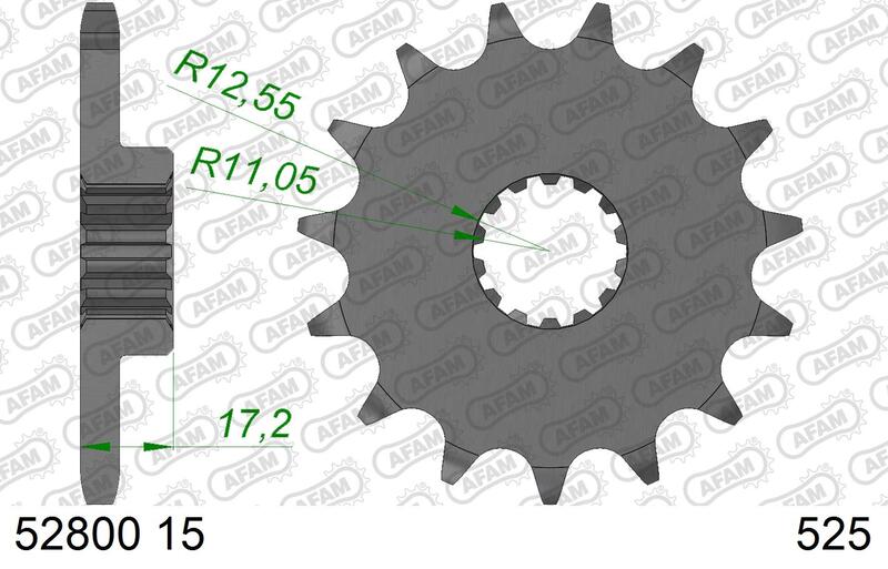 AFAM FR SPROC 525 STEEL ST 52800, 15, BL