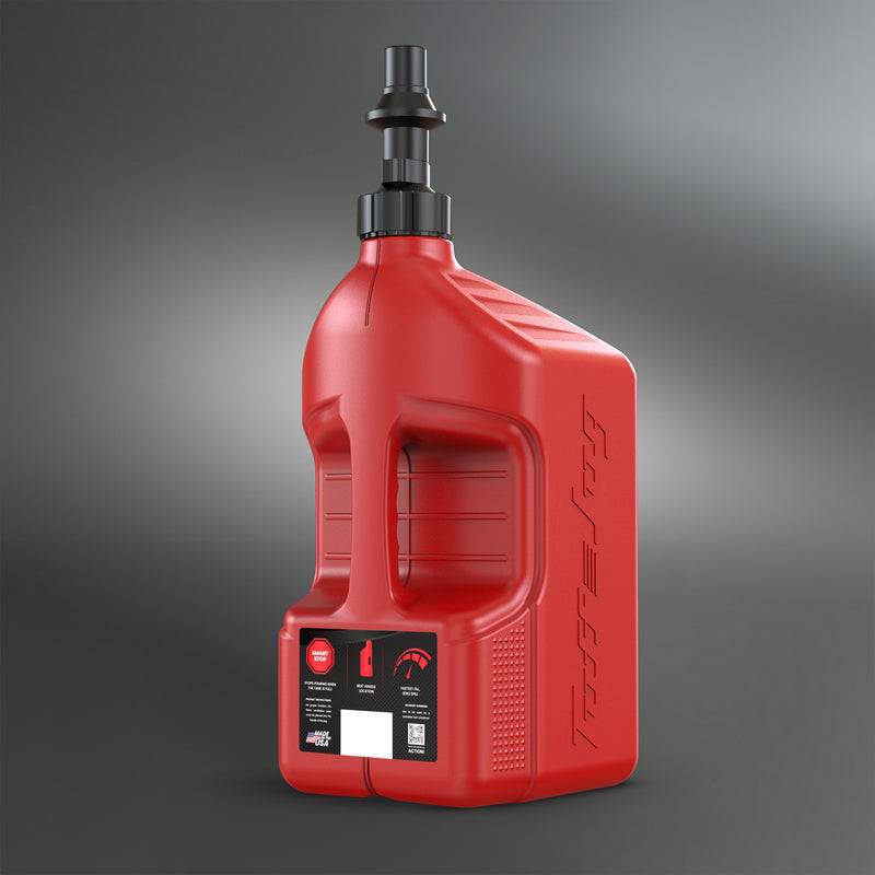 TUFFJ GAS CAN 20L RIPPER CAP G3, RED/BLK