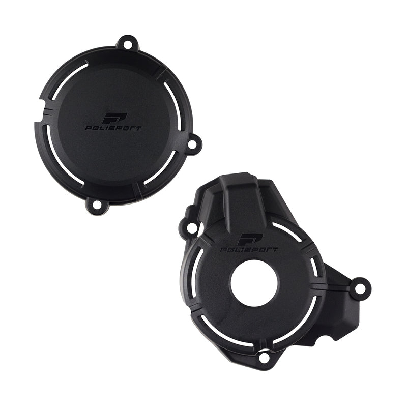 POLIS CLUTCH+IGNITION COVER KIT, BLK