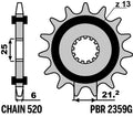 PBR FR SPROC 520 STEEL ST 2359G, 15, BLK