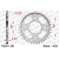 AFAM RR SPROC 420 STEEL ST 10241, 38, BL