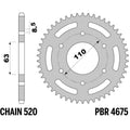 PBR RR SPROC 520 STEEL ST 4675, 45, BLK