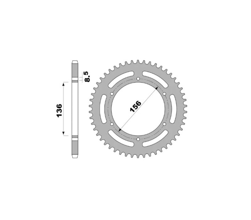 PBR RR SPROC 420 ERGAL STD 4726, 60, BLK