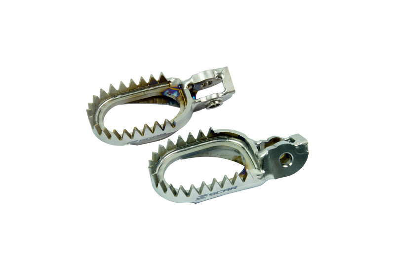 SCAR FOOT PEGS TITANE ANTI MUD