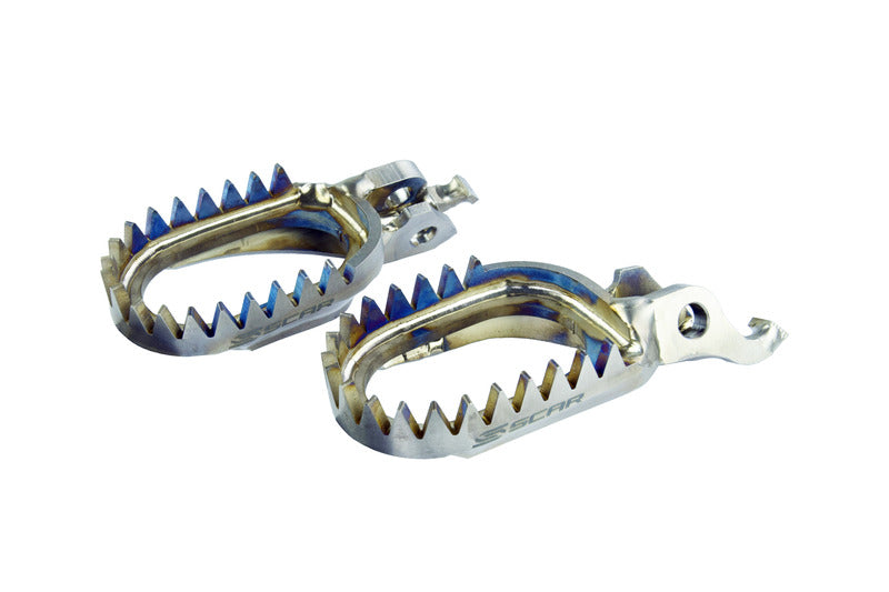SCAR FOOT PEGS TITANE ANTI MUD